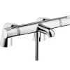 Mitigeur baignoire thermostatique HANSGROHE Ecostat Comfort chromé avec colonnettes