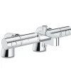 Mitigeur baignoire thermostatique GROHE Grohtherm 800 Cosmopolitan 1/2 + Colonnettes Luxe chromé