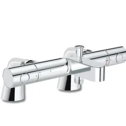 Mitigeur baignoire thermostatique GROHE Grohtherm 800 Cosmopolitan 1/2 + Colonnettes Luxe chromé