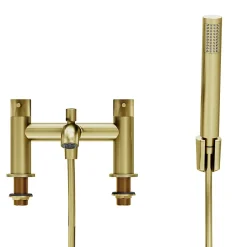 Mitigeur bain douche + douchette, laiton doré, GoodHome Owens