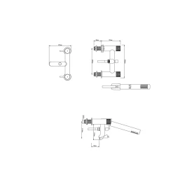 Mitigeur bain douche + douchette, laiton doré, GoodHome Owens