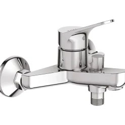 Mitigeur bain douche mural avec raccords - JACOB DELAFON - Brive - Laiton - Chrome - 1.4 kg