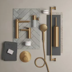 Mitigeur bain douche thermostatique DURAVIT Wave bronze brossé