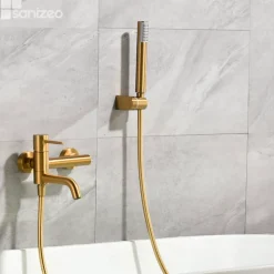 Mitigeur Bain/Douche Anti-Calcaire Or Brossé IMEX MONZA BDM039-4OC