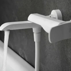 Mitigeur Bain/Douche Anti-Calcaire Blanc Mat IMEX DINAMARCA BR031-4BL