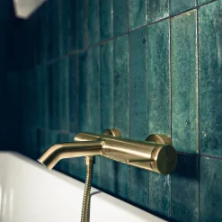 Mitigeur bain-douche mécanique or brossé Essebagno Luisa