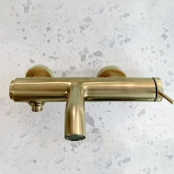 Mitigeur bain-douche mécanique or brossé Essebagno Luisa