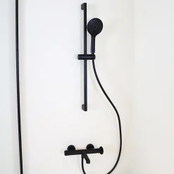 Mitigeur bain-douche mécanique noir Essebagno Indus