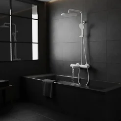Mitigeur bain-douche thermostatique blanc Essebagno Luisa