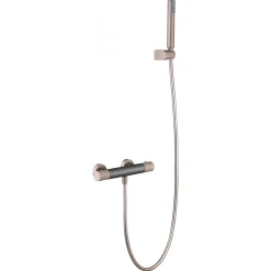 Mitigeur baindouche thermostatique en laiton et zama finition or rose PVD