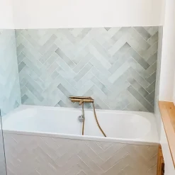 Mitigeur bain-douche thermostatique or brossé Essebagno Luisa