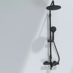 Mitigeur bain-douche thermostatique noir Essebagno Oneo