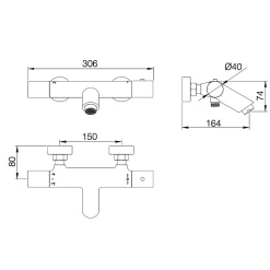 Mitigeur Bain/Douche Thermostatique Anti-Calcaire Or Brossé IMEX MONZA BTM039-4OC