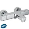 Mitigeur bain-douche thermostatique chromé Essebagno Voluto