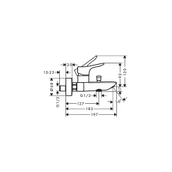 Mitigeur bain-douche ZEBRIS mural - HANSGROHE - 72575000