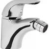 Mitigeur bidet bec orientable SANINDUSA Alfa chrome livré avec fixation 2 flexibles