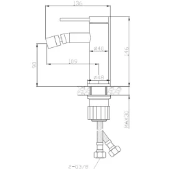 Mitigeur bidet gun métal Essebagno Lollipop