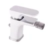 Mitigeur bidet YUKON laiton blanc chromé avec siphon