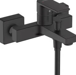 Mitigeur de baignoire mécanique hansgrohe Vernis Shape noir mat