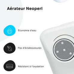 Mitigeur de baignoire mécanique Robinet de baignoire, mitigeur salle de bain Blanc taille M, FXA10033 X-Joy AM.PM