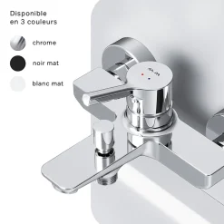 Mitigeur de baignoire mécanique Robinet de baignoire, mitigeur salle de bain Chromé, FXB10000 X-Joy S AM.PM