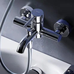 Mitigeur de baignoire mécanique Robinet de baignoire, mitigeur salle de bain, Chromé, FPA10000 Spike AM.PM