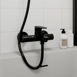 Mitigeur de baignoire noir GoodHome Cavally