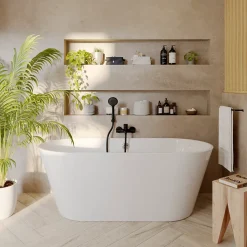 Mitigeur de baignoire noir GoodHome Cavally