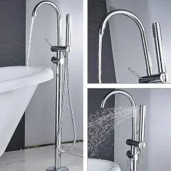 Mitigeur de baignoire sur pied autoportant CALGARY chrome