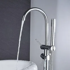 Mitigeur de baignoire sur pied autoportant CALGARY chrome