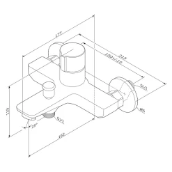 Mitigeur de baignoire TouchReel, Robinet de baignoire, mitigeur salle de bain, Chromé, FXT10500 X-Joy AM.PM