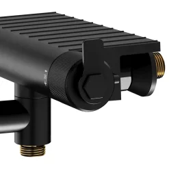 Mitigeur de bain thermostatique, noir, GoodHome Selenga
