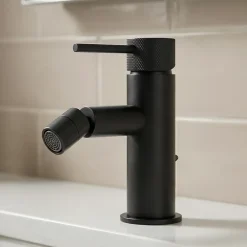 Mitigeur de bidet monotrou avec mousseur orientable, noir mat, GoodHome Owens