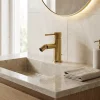 Mitigeur de bidet monotrou avec mousseur orientable, doré, GoodHome Owens