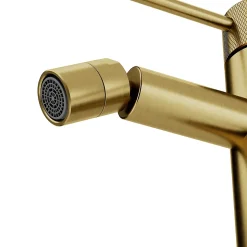 Mitigeur de bidet monotrou avec mousseur orientable, doré, GoodHome Owens