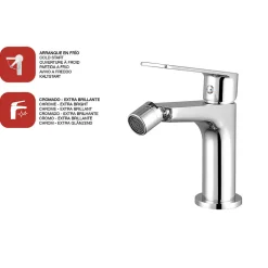 Mitigeur de bidet SKY BATH chromé série GLORY