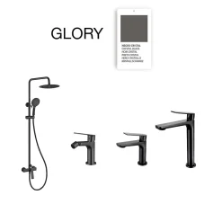 Mitigeur de bidet SKY BATH noir cristal PVD série GLORY
