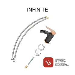 Mitigeur de bidet SKY BATH noir cristal et or rose PVD série INFINITE