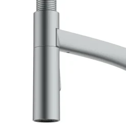 Mitigeur de cuisine avec douchette effet inox GoodHome Arbane