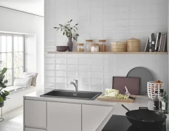 Mitigeur de cuisine bec bas avec douchette Start Grohe nickel
