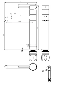 Mitigeur de cuisine chromé Essebagno Lollipop
