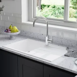 Mitigeur de cuisine chromé GoodHome Zanthe