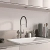 Mitigeur de cuisine chromé et noir avec douchette Kramer Groupe Swan
