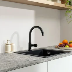 Mitigeur de cuisine en laiton Hansgrohe Vernis noir mat