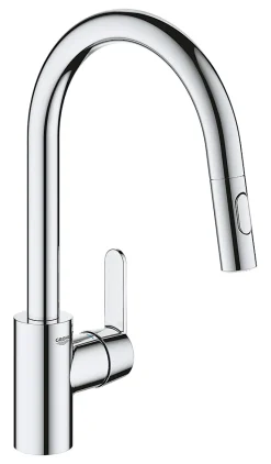 Mitigeur de cuisine medium chromé avec douchette Grohe
