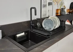 Mitigeur de cuisine noir GoodHome Argania