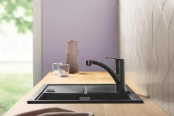 Mitigeur de cuisine noir Grohe Start