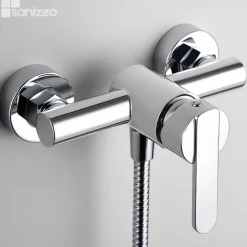 Mitigeur de Douche Anti-Calcaire en Niquel Brossé IMEX MONZA BDM039-5NQ