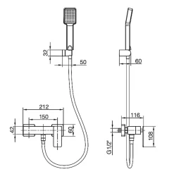 Mitigeur de Douche anti-calcaire Chrome IMEX PISA BDP048-5