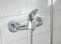 Mitigeur de douche entraxe 150 mm GoodHome Eidar en laiton chromé